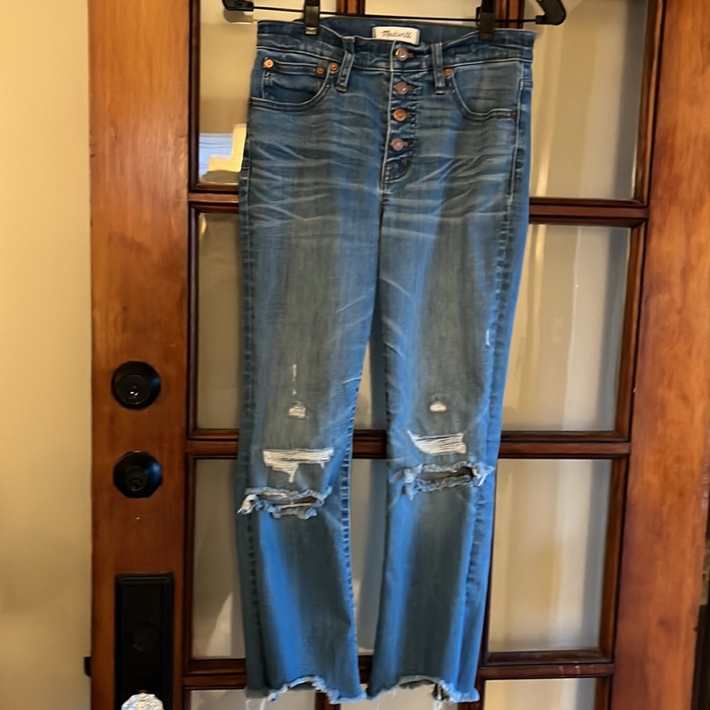 madewell cali demi-boot distressed jeans